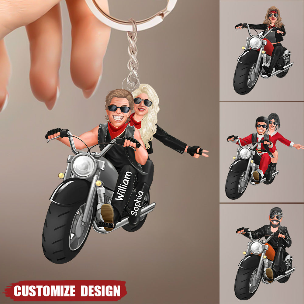 Oh, What Fun, It Is To Ride, Personalized Acrylic Keychain, Valentine Gift, Couple Gift