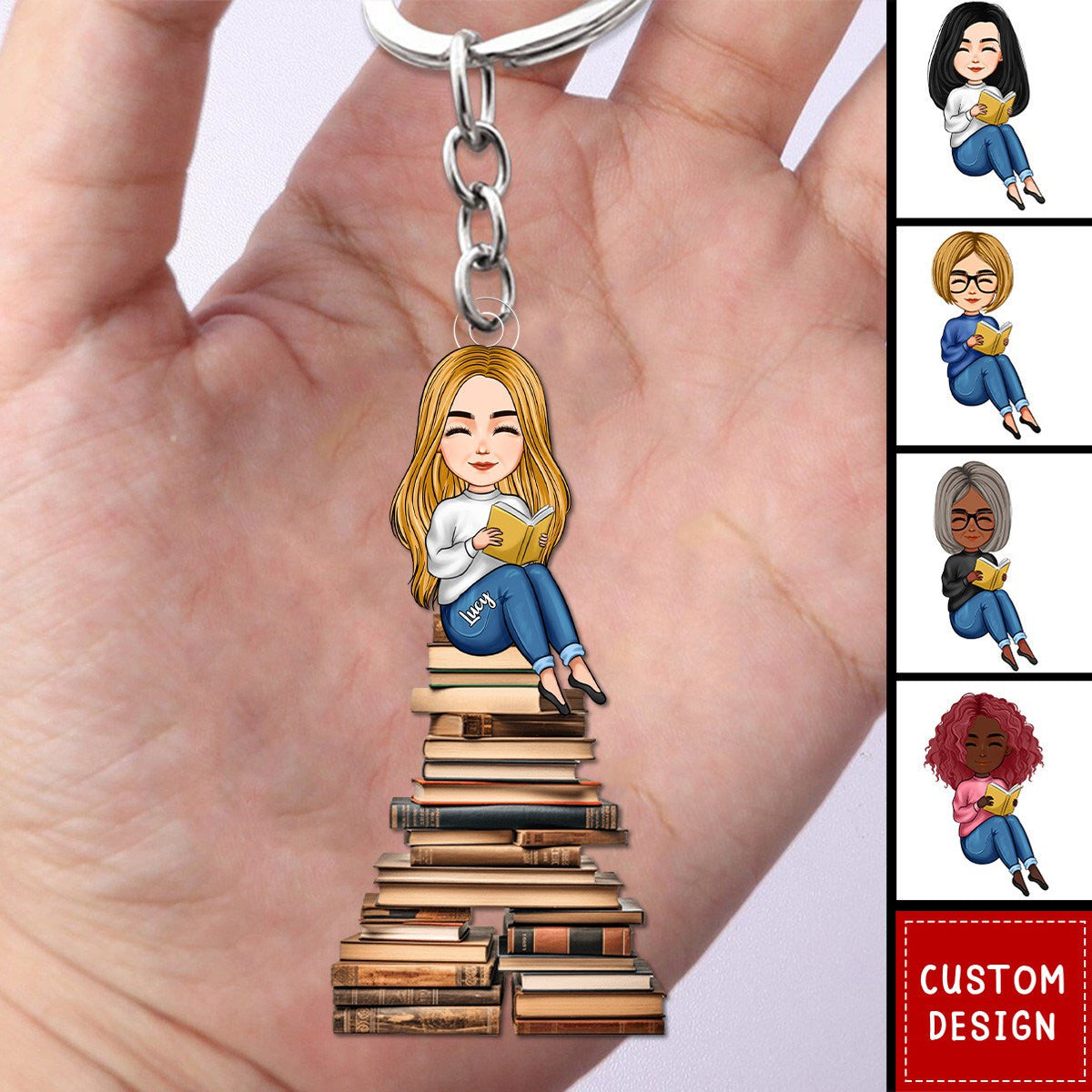 Just A Girl Who Loves Books - Personalized Acrylic Keychain