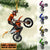 Personalize Motocross Biker Christmas Ornament