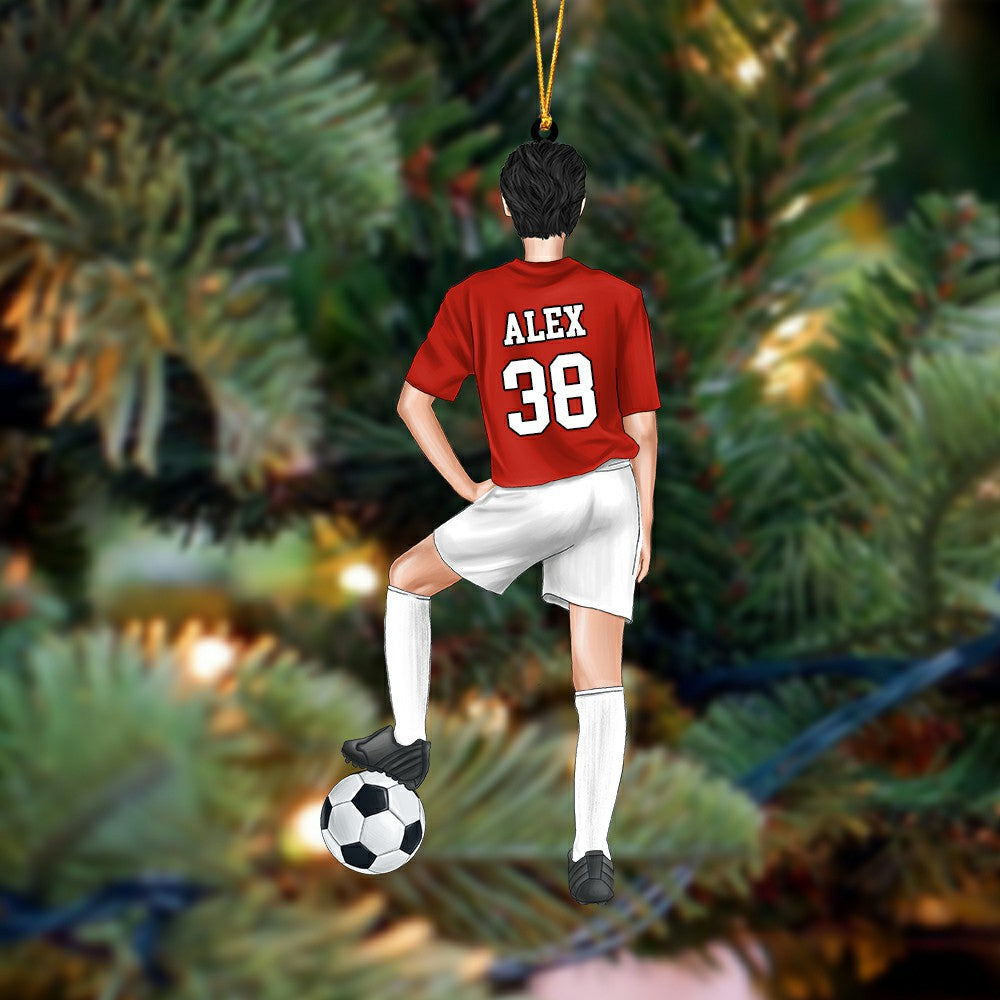 Personalized Soccer Jersey Christmas Ornaments