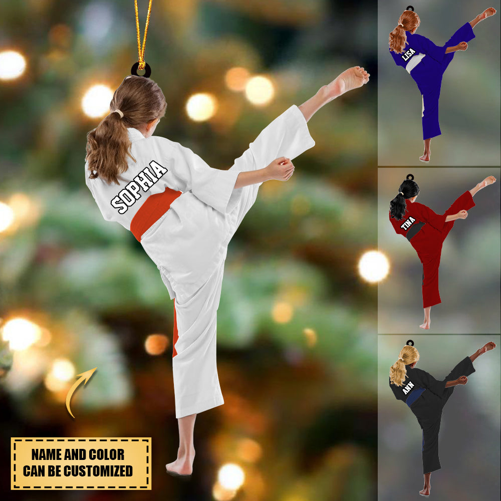 Personalized Karate/Taekwondo/Martial Art Christmas Ornament-Great Gift idea For Karate/Taekwondo/Martial Art Lovers