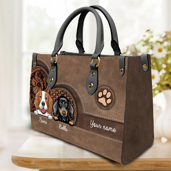 Funny Dog Personalized Leather Bag