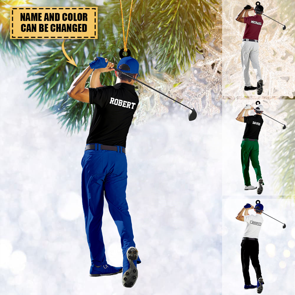 Personalized Golf Player Christmas Ornament -Great Gift Idea For Golf Lovers