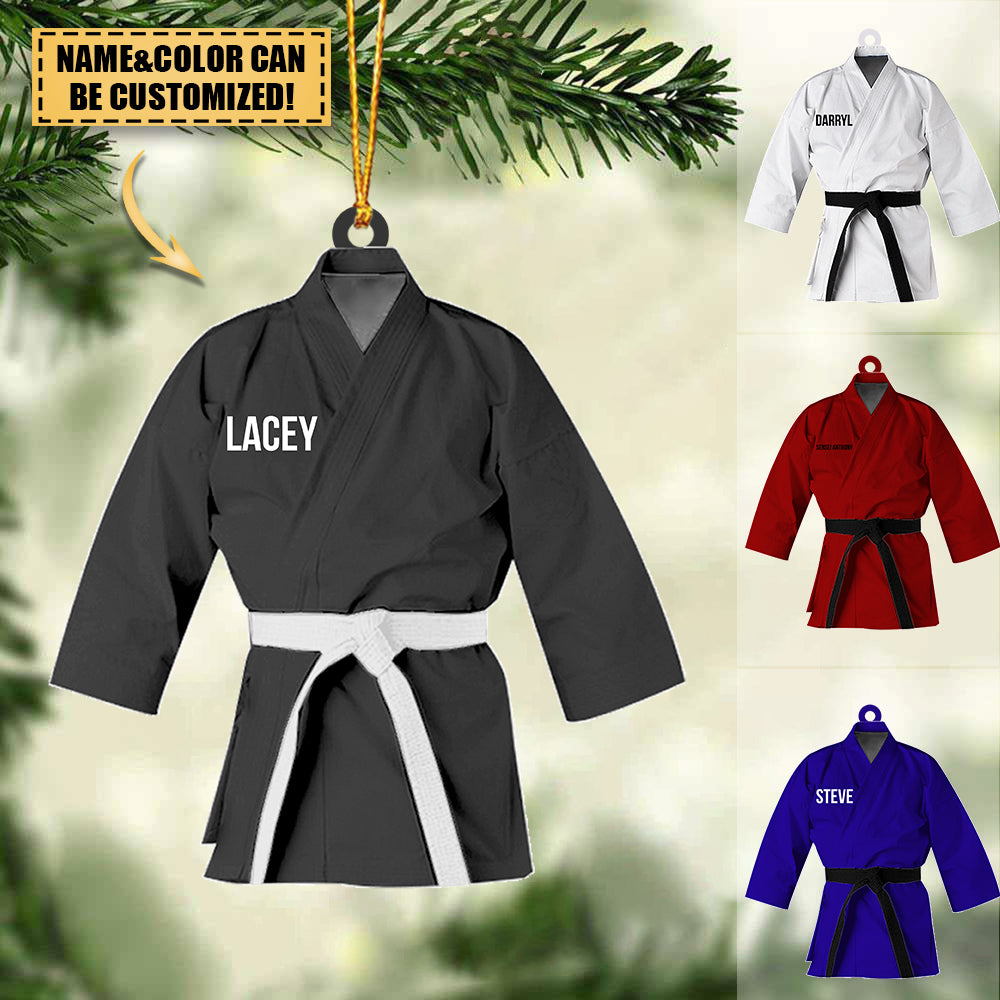 Personalized Karate Uniform Christmas Ornament