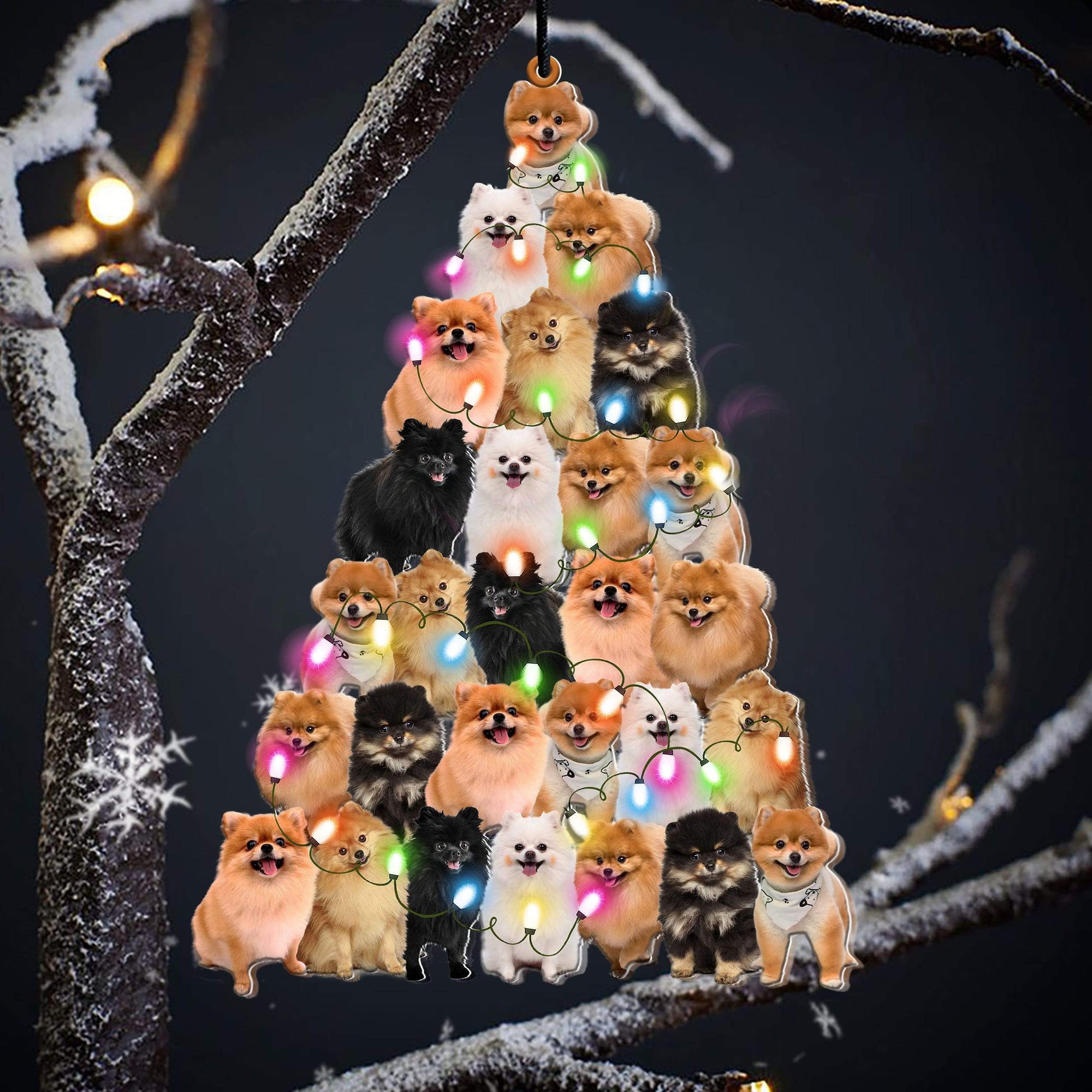 Pomeranian lovely tree gift for pomeranain lover gift for dog mom ornament