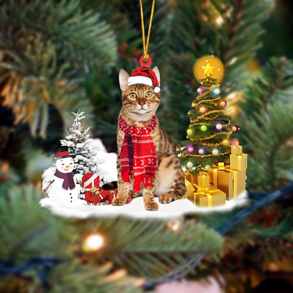 Bengal Cat Christmas Ornament