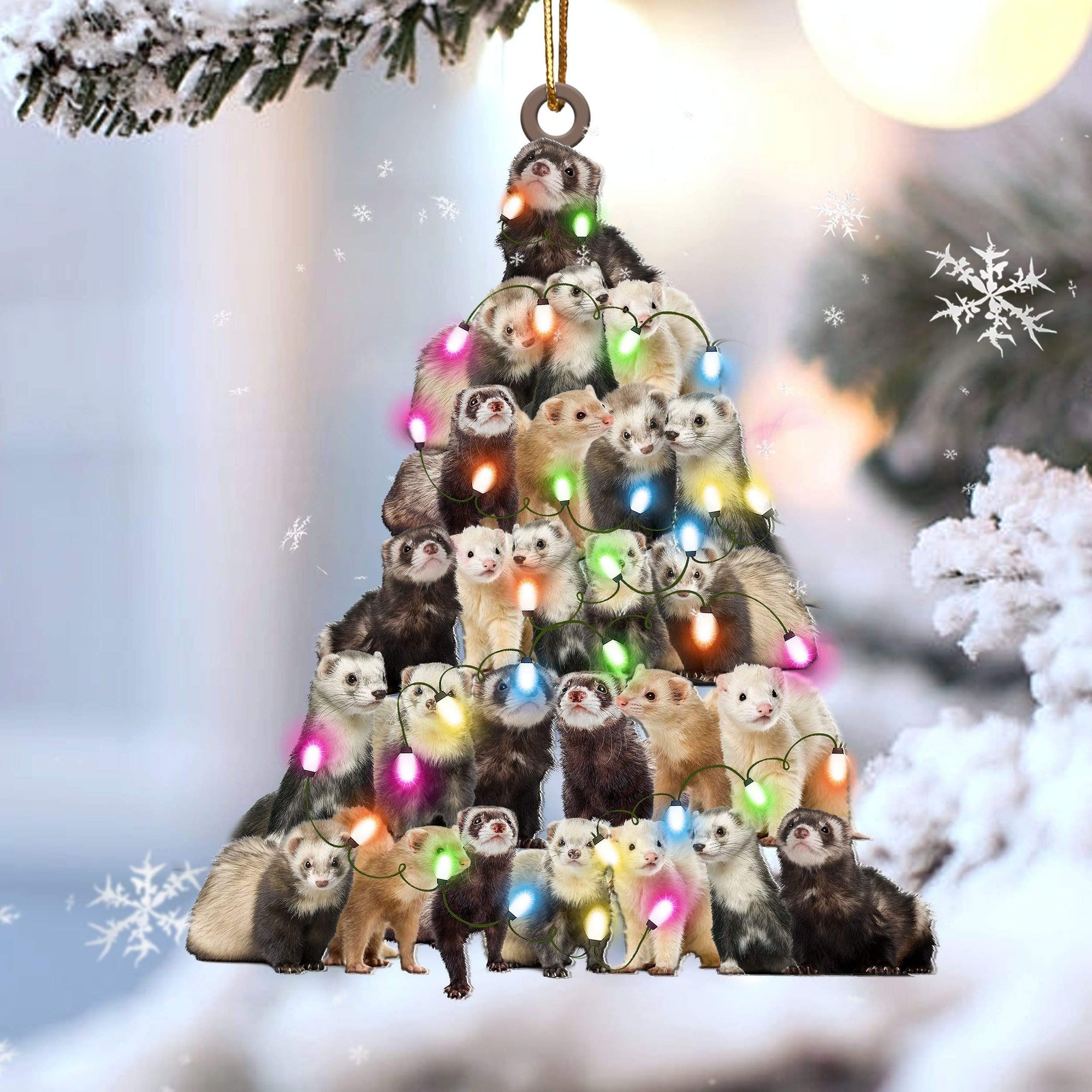 Ferret lovely tree gift for ferret lover gift for ornament