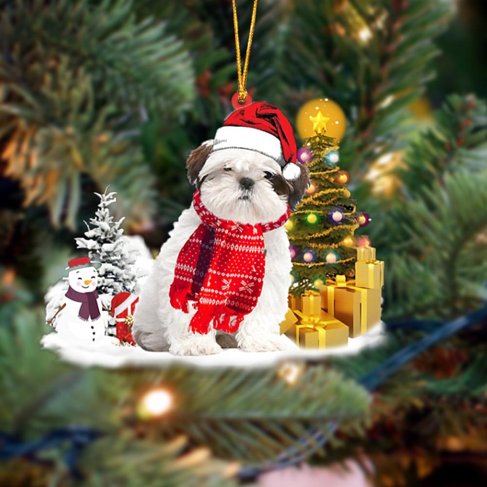 Shih Tzu Christmas Ornament