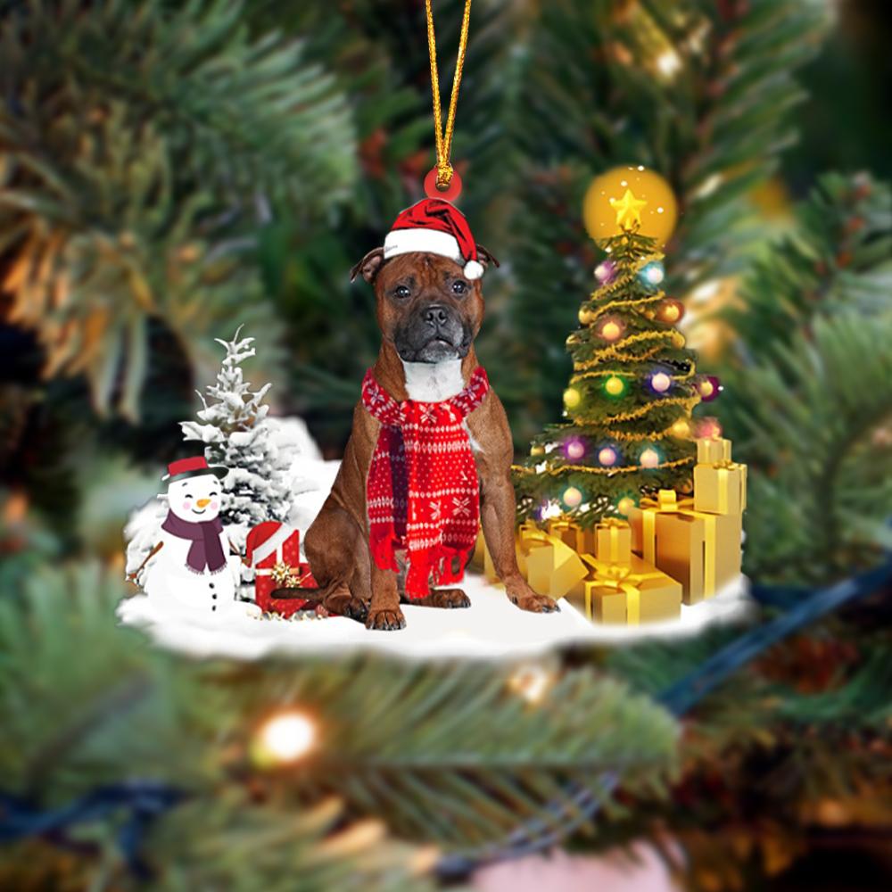 Staffordshire Bull Terrier Christmas Ornament