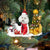 White Poodle Christmas Ornament